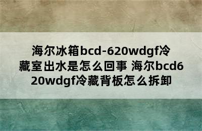 海尔冰箱bcd-620wdgf冷藏室出水是怎么回事 海尔bcd620wdgf冷藏背板怎么拆卸